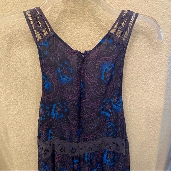 FREE PEOPLE Urban Outfitters Women Floral High-Low Boho Summer Maxi Dress Size 2 - Picture 6 of 12